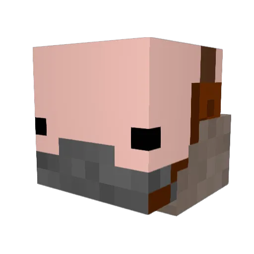 HERBY2992 Minecraft avatar head, 3D render