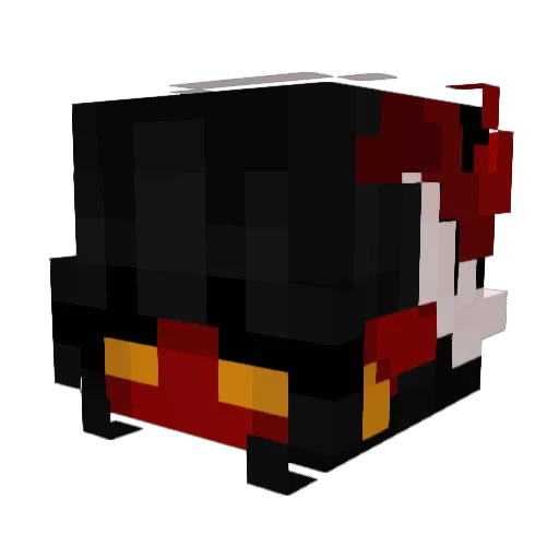 HERDEMONESS Minecraft avatar head, 3D render