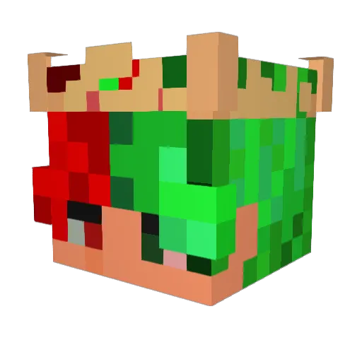 HERENINE Minecraft avatar head, 3D render