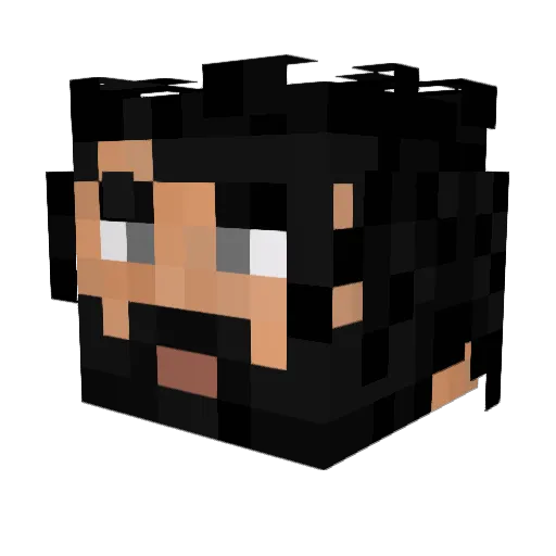 HERMIEkid Minecraft avatar head, 3D render
