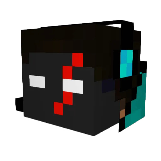 HEROBRINE777340 Minecraft avatar head, 3D render