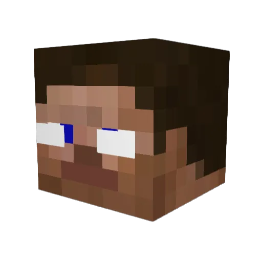 HEROBRINEISHERE Minecraft avatar head, 3D render