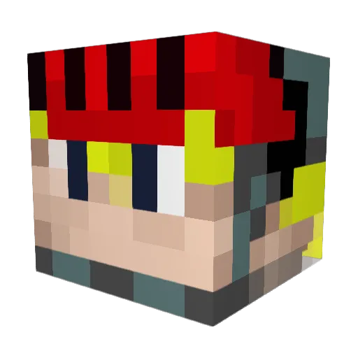 HEROGAMESS Minecraft avatar head, 3D render