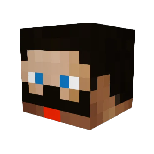 HERORINE Minecraft avatar head, 3D render
