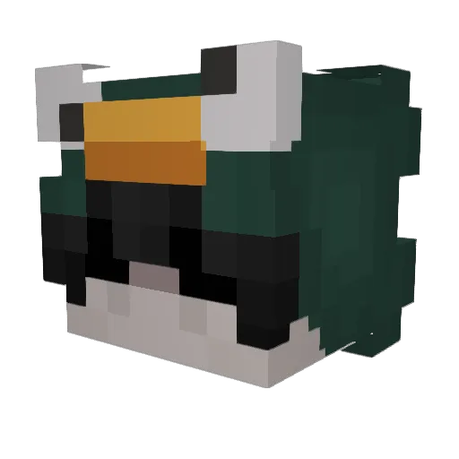 HET_PABHbIX Minecraft avatar head, 3D render