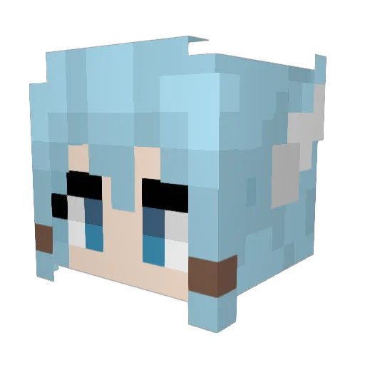 HEXA774 Minecraft avatar head, 3D render