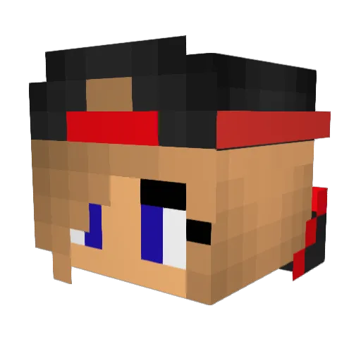 HEXICTRIX Minecraft avatar head, 3D render