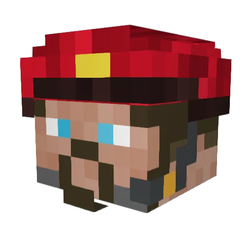 HEY_ZAIZAI Minecraft avatar head, 3D render