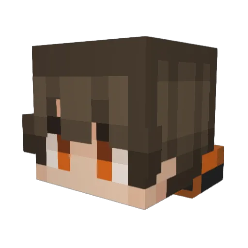 HF1256 Minecraft avatar head, 3D render