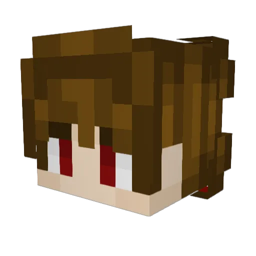 HFPlays Minecraft avatar head, 3D render