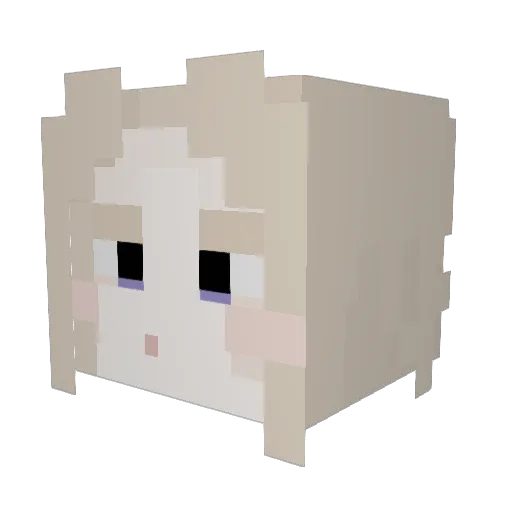 HFT_00 Minecraft avatar head, 3D render