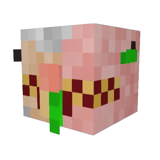 HFausto Minecraft avatar head, 3D render