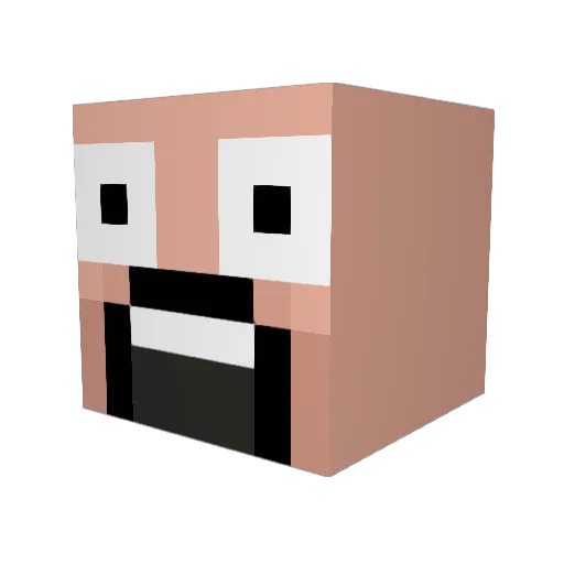 HForrester Minecraft avatar head, 3D render