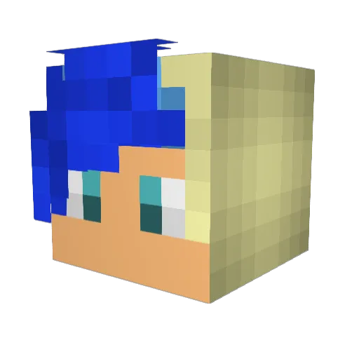 HFoxM4 Minecraft avatar head, 3D render