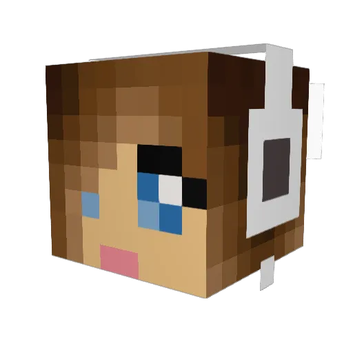HG16 Minecraft avatar head, 3D render