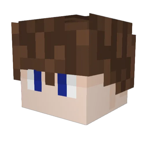 HGB321 Minecraft avatar head, 3D render