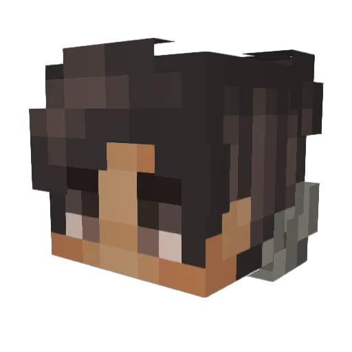 HGGot Minecraft avatar head, 3D render