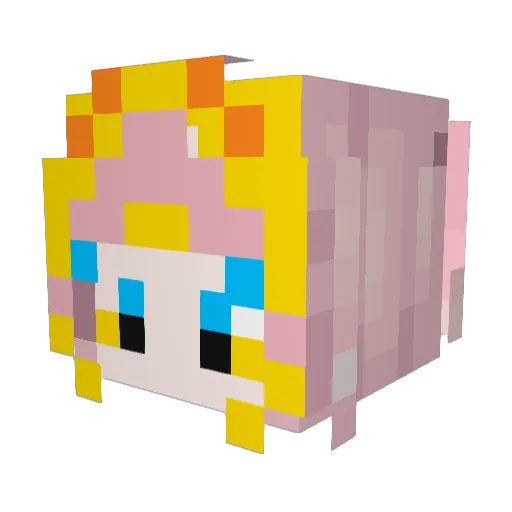 HGHG223 Minecraft avatar head, 3D render
