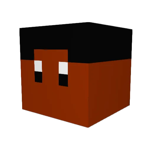 HGR02 Minecraft avatar head, 3D render