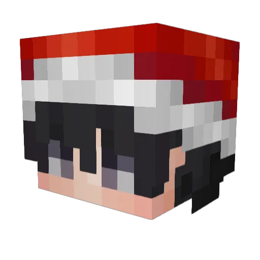 HGR_13 Minecraft avatar head, 3D render