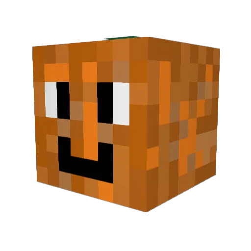 HGW_pumpkin Minecraft avatar head, 3D render