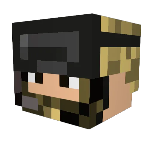 HGriD1337 Minecraft avatar head, 3D render
