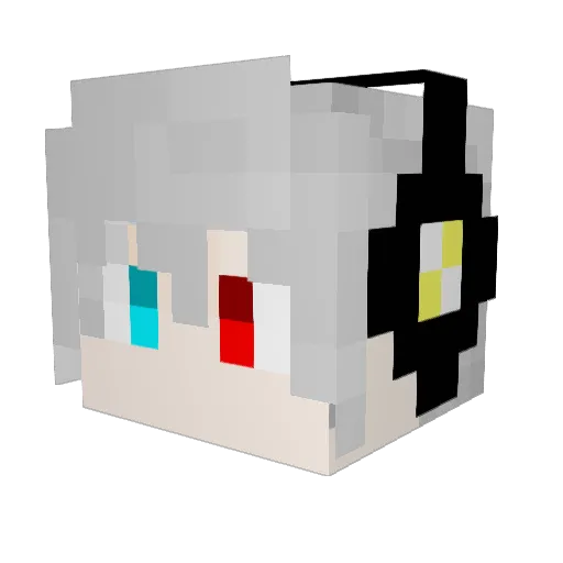 HHCDB Minecraft avatar head, 3D render