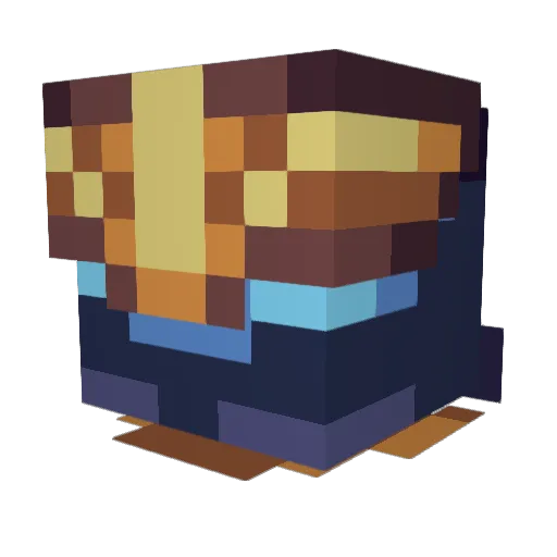 HHDrink Minecraft avatar head, 3D render