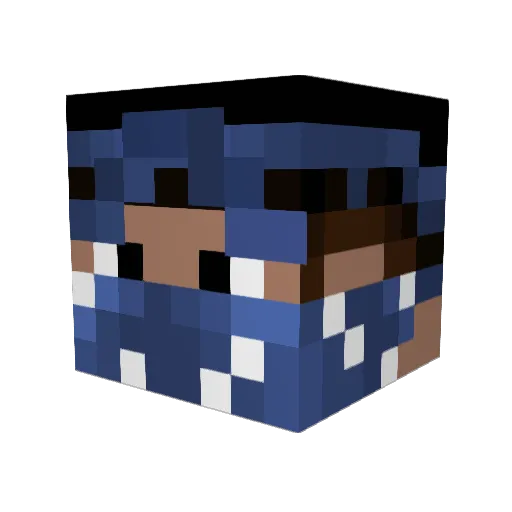 HHH1252 Minecraft avatar head, 3D render