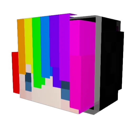 HHHHCH Minecraft avatar head, 3D render