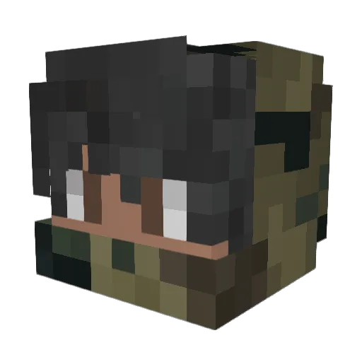 HHN012 Minecraft avatar head, 3D render