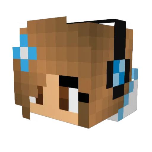 HHSK Minecraft avatar head, 3D render