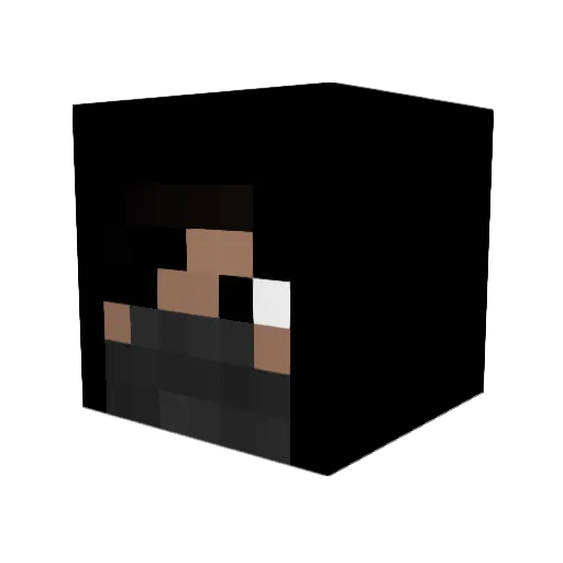 HHood Minecraft avatar head, 3D render