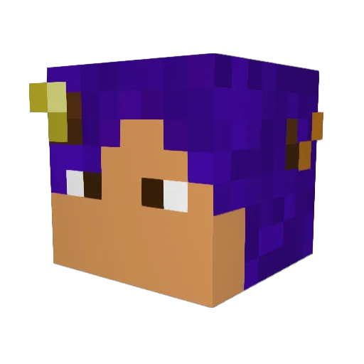HHound Minecraft avatar head, 3D render