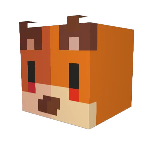 HI07 Minecraft avatar head, 3D render