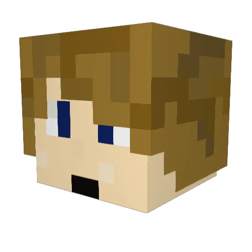 HIBJIB Minecraft avatar head, 3D render