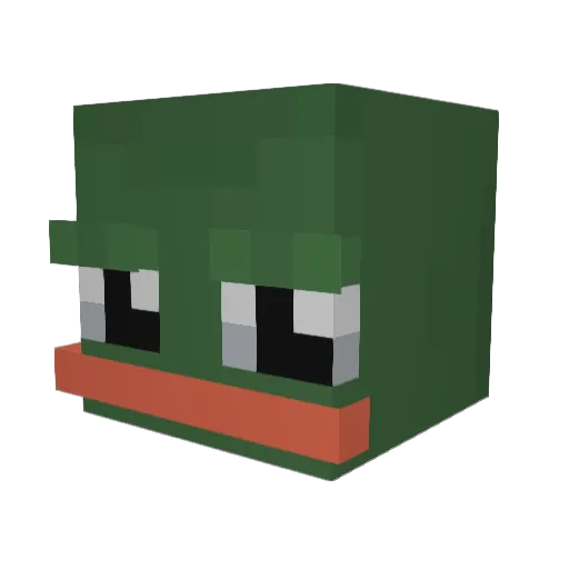 HIDEONBUSH11 Minecraft avatar head, 3D render