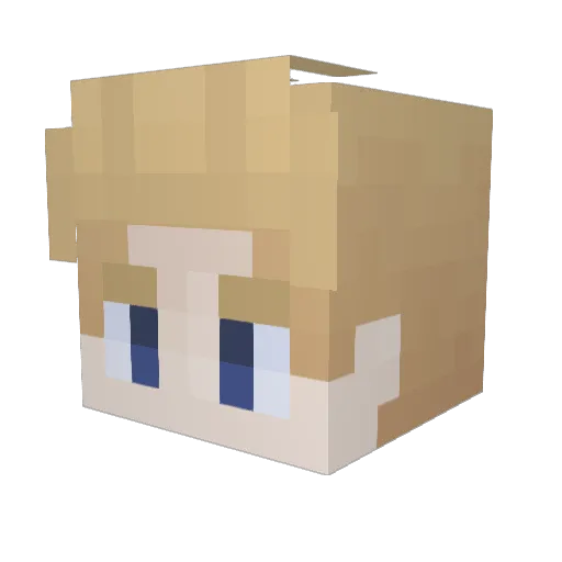HIHI45 Minecraft avatar head, 3D render