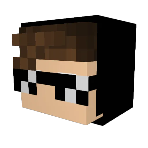 HIHaaiXD Minecraft avatar head, 3D render