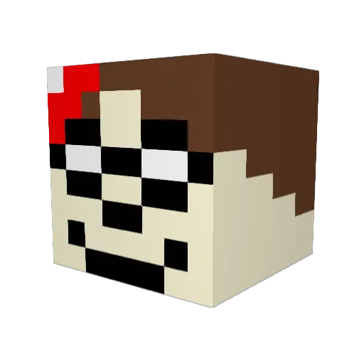 HIIRAGIKUN Minecraft avatar head, 3D render