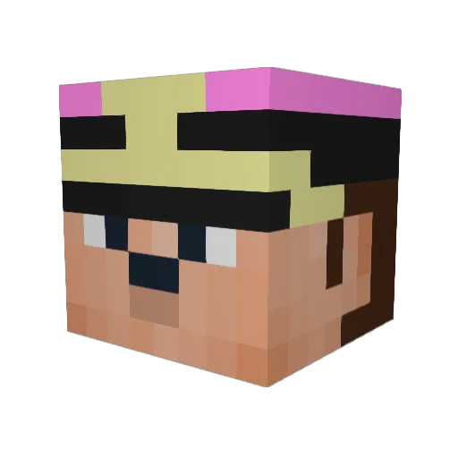 HIJI4 Minecraft avatar head, 3D render