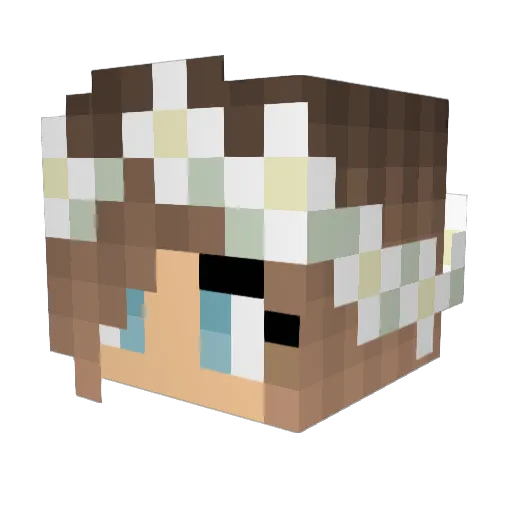 HIMALAGAIA Minecraft avatar head, 3D render
