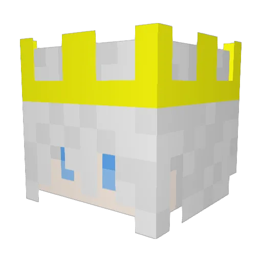 HIM_HHH Minecraft avatar head, 3D render