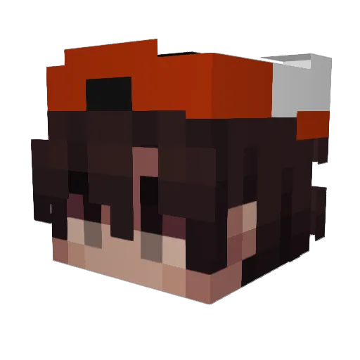 HINATA_1222 Minecraft avatar head, 3D render