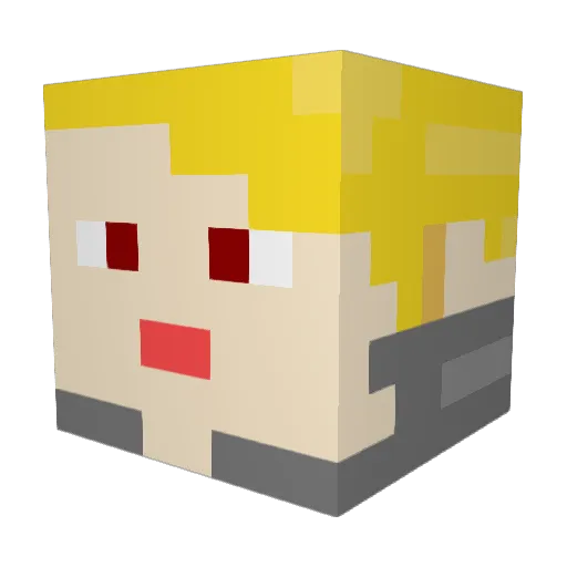 HIPKNOX Minecraft avatar head, 3D render
