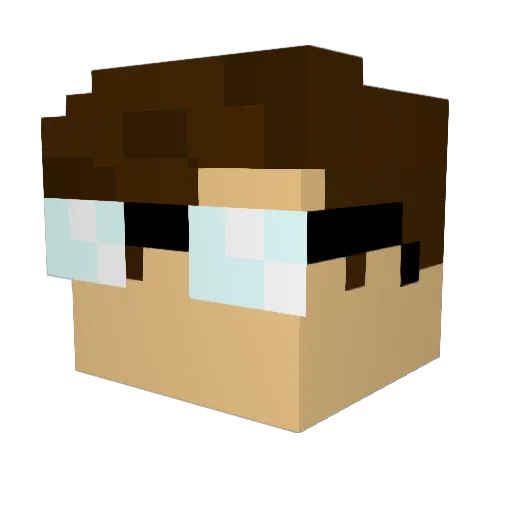 HIPSTER_GAMES Minecraft avatar head, 3D render