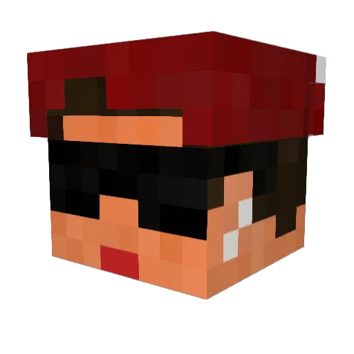HIPSTRAK Minecraft avatar head, 3D render