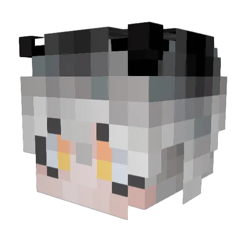 HIRI_99 Minecraft avatar head, 3D render