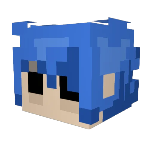 HIRM_0212 Minecraft avatar head, 3D render