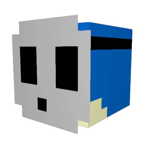 HIROOHKOKU Minecraft avatar head, 3D render
